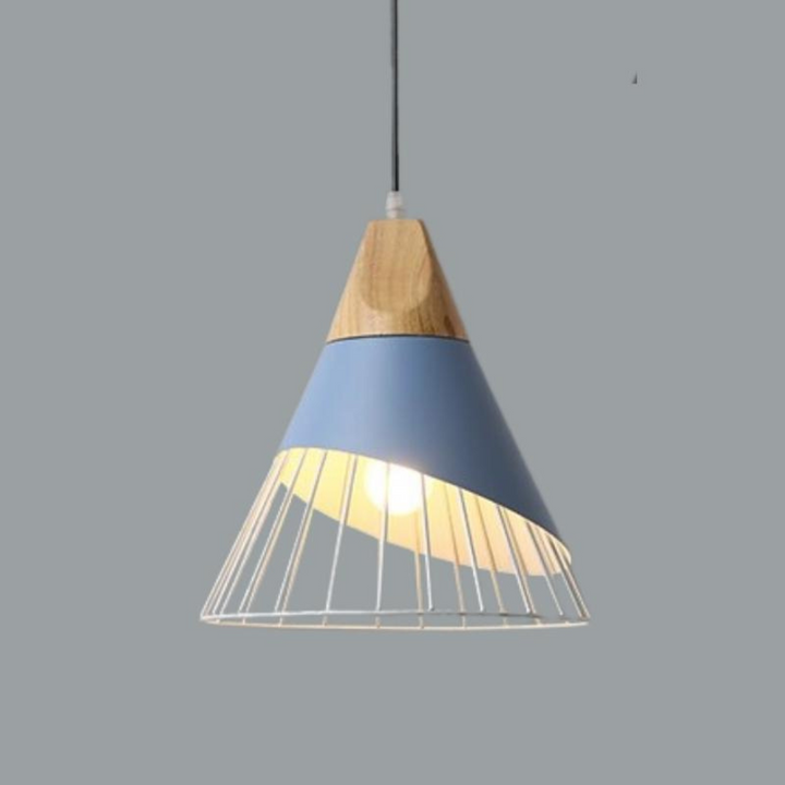 Luvikno | Moderne industriell pendellampe i skandinavisk stil – Tre & Metall