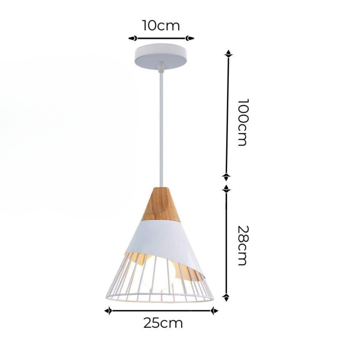Luvikno | Moderne industriell pendellampe i skandinavisk stil – Tre & Metall