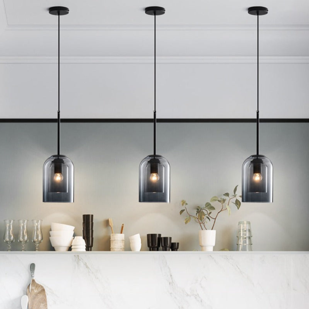 LuxeBeam Lys - Moderne Pendellampe laget av dobbelt glass | Luvikno