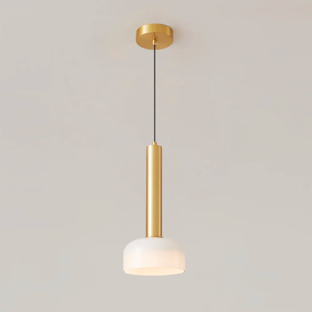 Luvikno | Luksus Minimalistisk LED Pendellampe i Kobber – Justerbar og Elegant