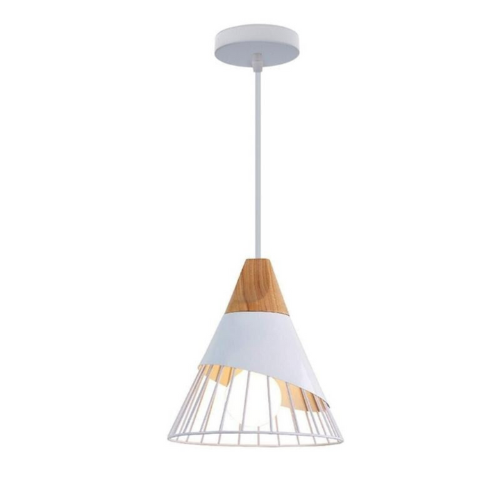 Luvikno | Moderne industriell pendellampe i skandinavisk stil – Tre & Metall