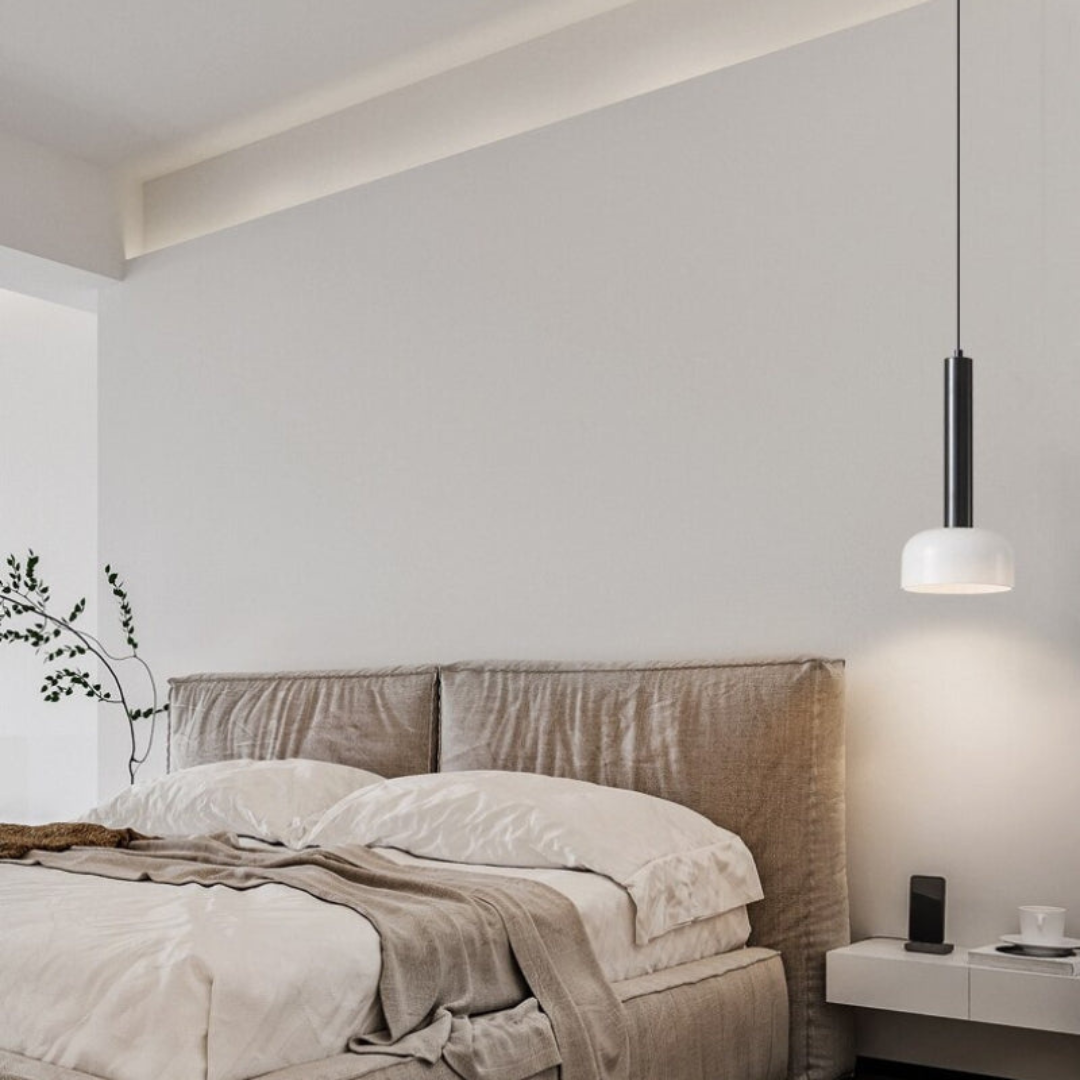 Luvikno | Luksus Minimalistisk LED Pendellampe i Kobber – Justerbar og Elegant