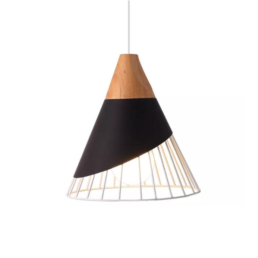 Luvikno | Moderne industriell pendellampe i skandinavisk stil – Tre & Metall
