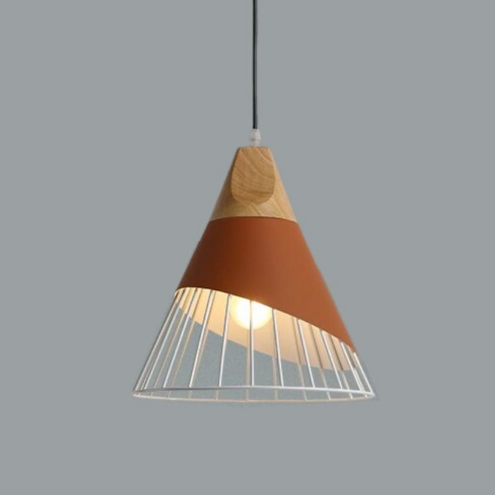 Luvikno | Moderne industriell pendellampe i skandinavisk stil – Tre & Metall