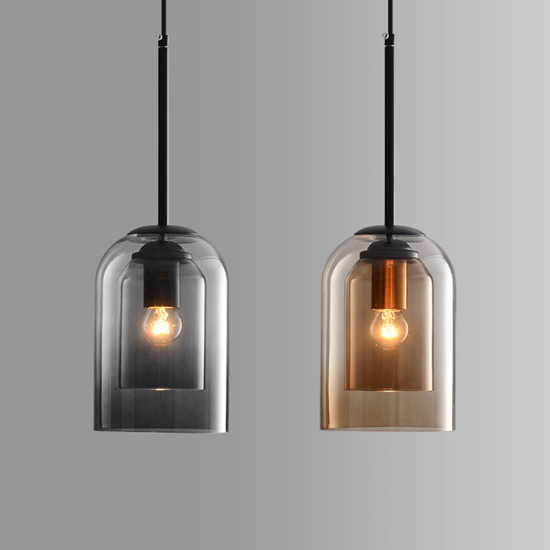 LuxeBeam Lys - Moderne Pendellampe laget av dobbelt glass | Luvikno