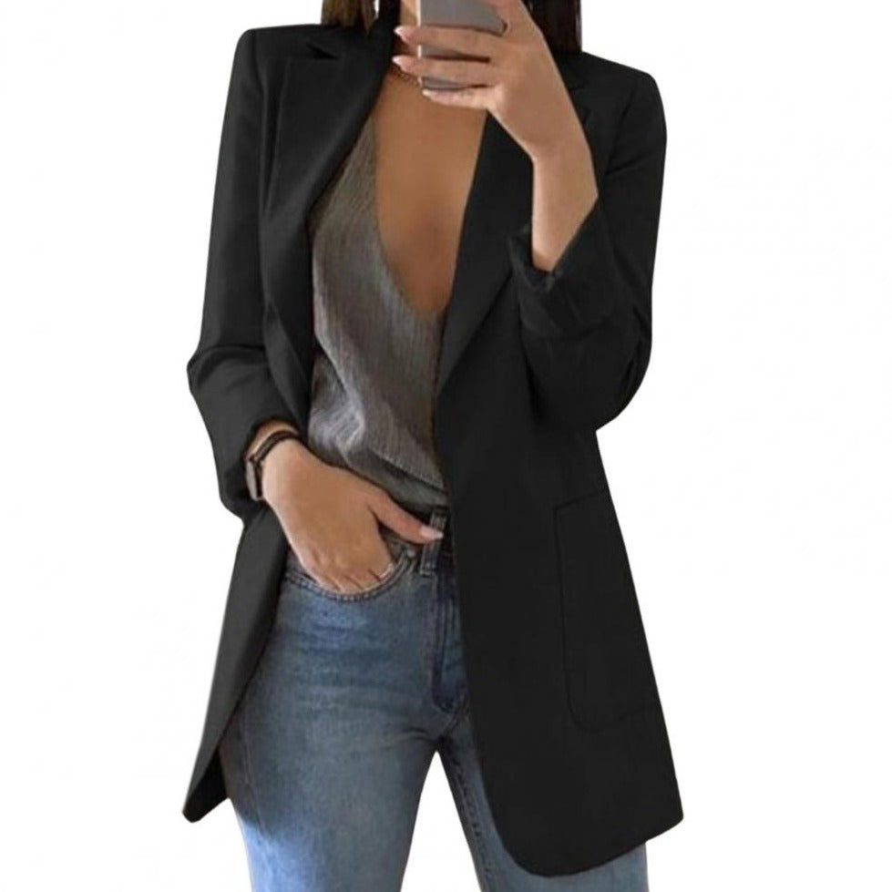 Luvik | Stilren Lang Blazer for Kvinner