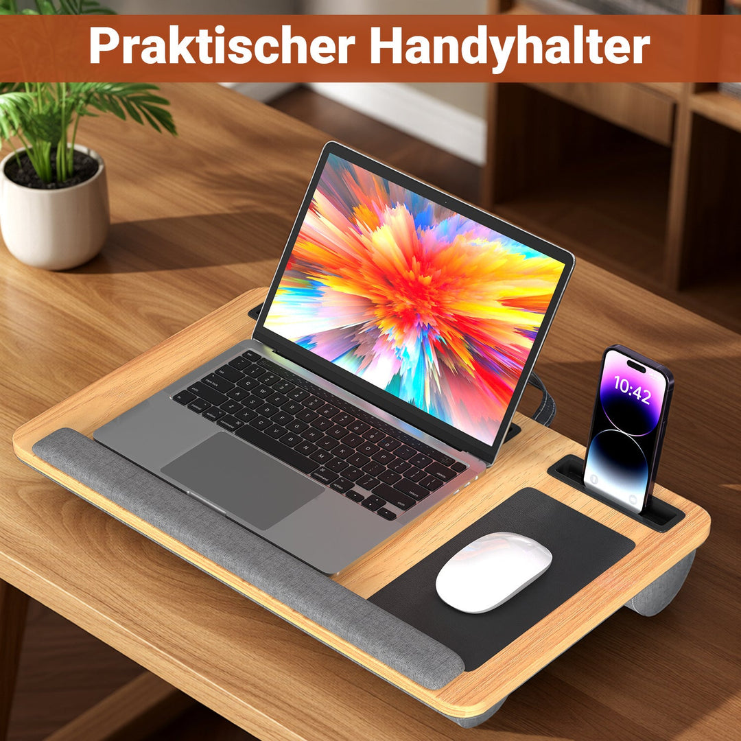 Laptopputerpute ergonomisk laptopbord med håndleddsstøtte & polstret | Luvikno