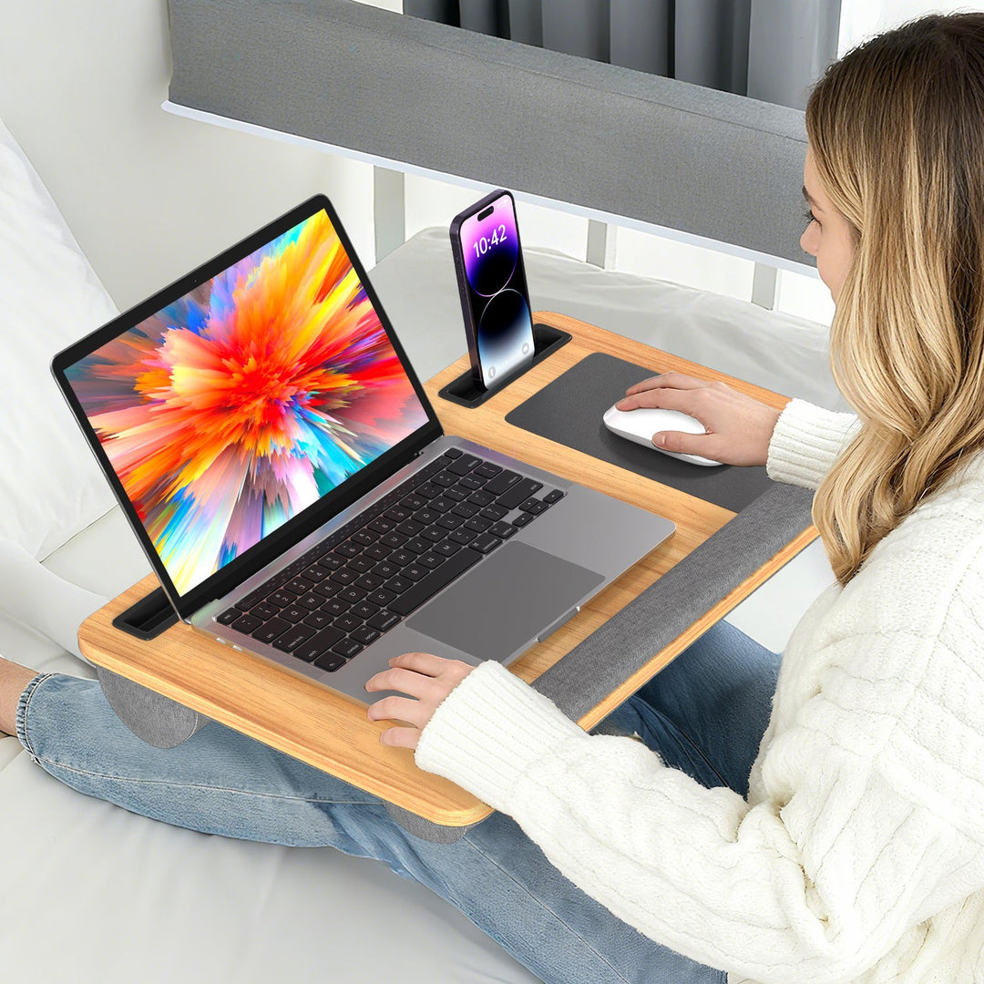 Laptopputerpute ergonomisk laptopbord med håndleddsstøtte & polstret | Luvikno
