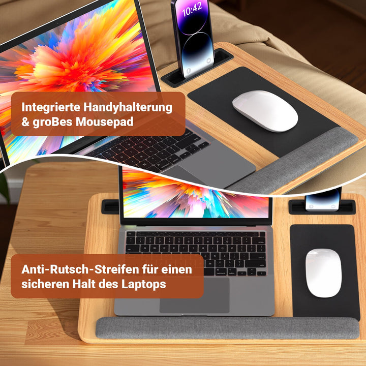 Laptopputerpute ergonomisk laptopbord med håndleddsstøtte & polstret | Luvikno