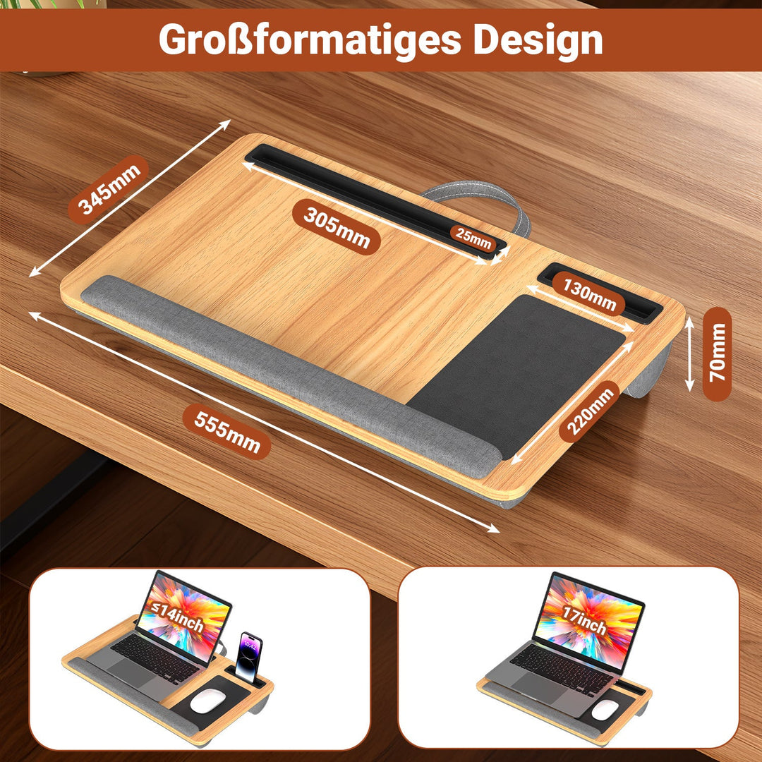 Laptopputerpute ergonomisk laptopbord med håndleddsstøtte & polstret | Luvikno