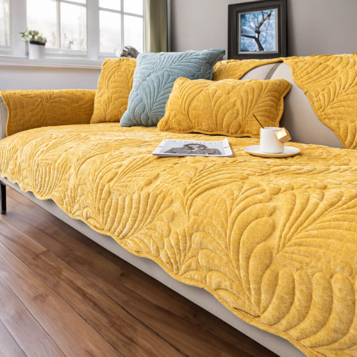 Leaf Cotton Mat Anti-scratch Protective Couch Cover 70x210 | Luvikno