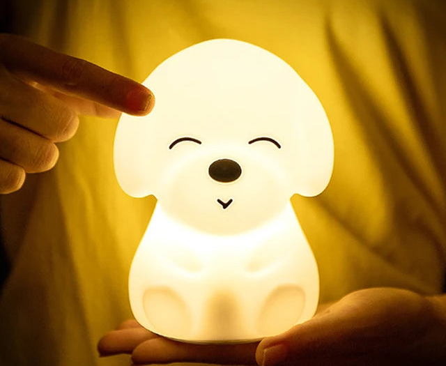 LED Nattlys for Barn – Dimmbar Nattlampe med -Design, USB Oppladbar, Berøringskontroll | Luvikno