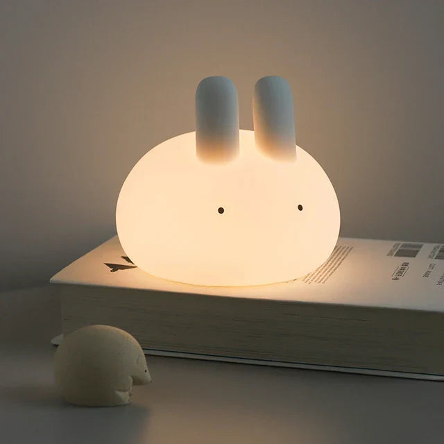 LED Nattlys for Barn – Dimmbar Nattlampe med -Design, USB Oppladbar, Berøringskontroll | Luvikno
