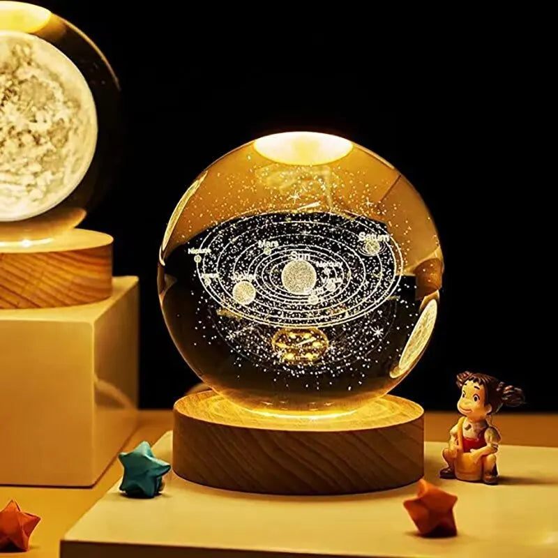 Solar-System Bordlampe – LED Lys med Planetdesign for Oppholdsrom | Luvikno