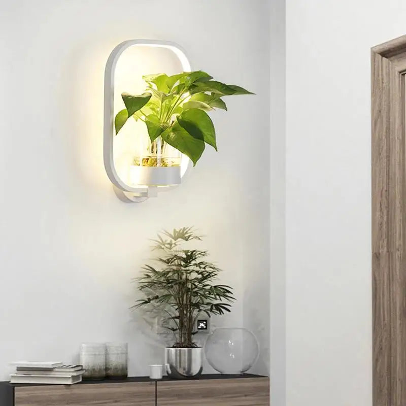 Luvikno | LED Vegglampe FloraGlow | Moderne Design | Varmt Lys | 32x22x30 cm