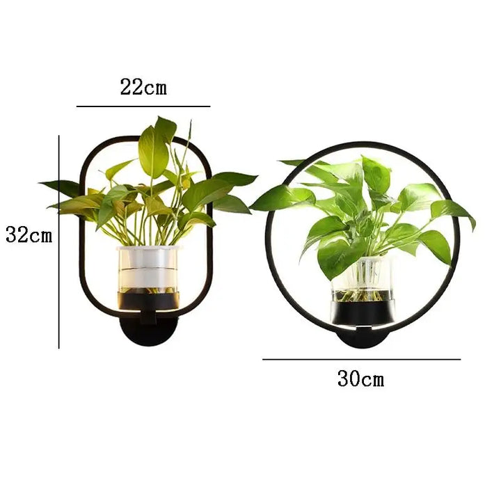 Luvikno | LED Vegglampe FloraGlow | Moderne Design | Varmt Lys | 32x22x30 cm
