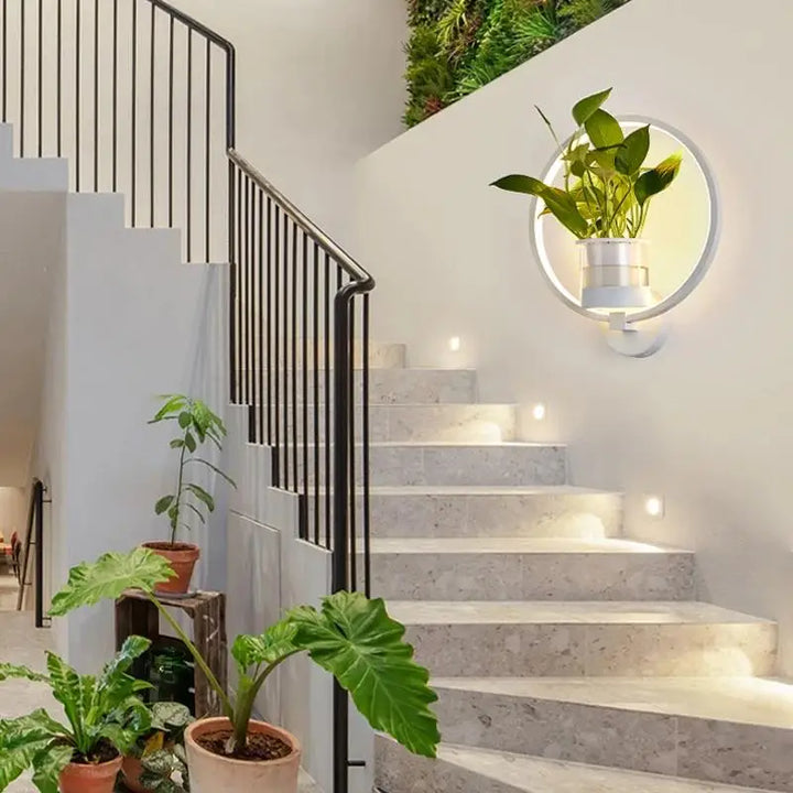 Luvikno | LED Vegglampe FloraGlow | Moderne Design | Varmt Lys | 32x22x30 cm