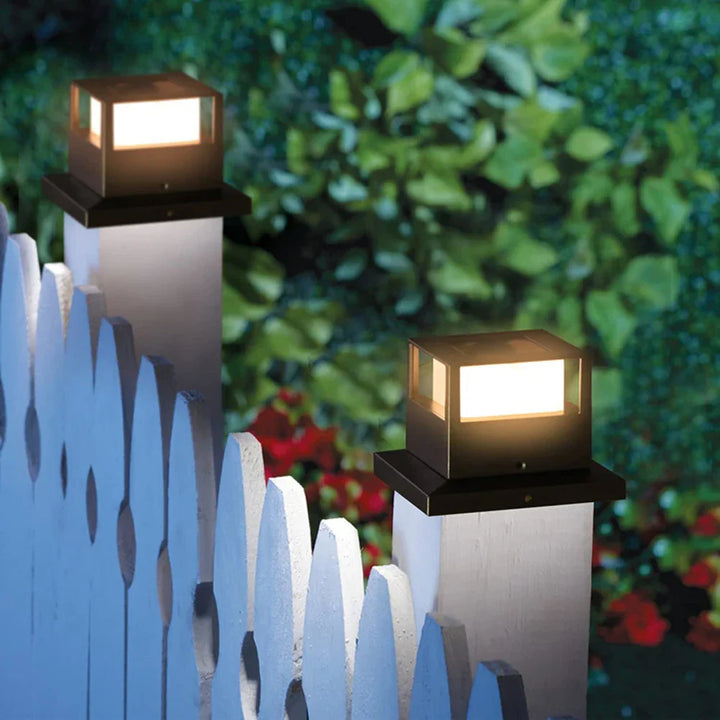 LED solkolonne lys for utendørs bruk - Værbestandig og energibesparende utendørsbelysning, ideell for hage og terrasse | Luvikno
