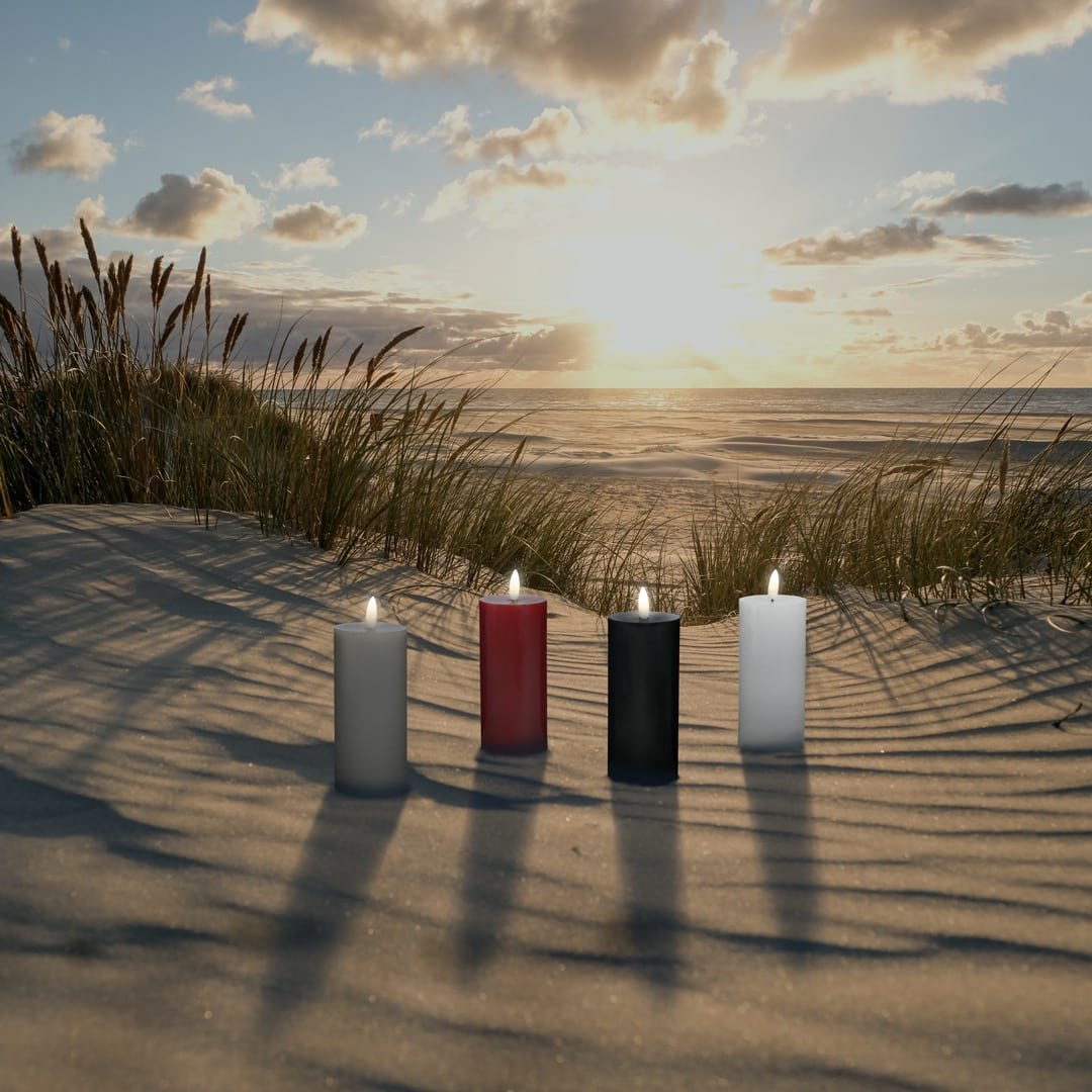 LED lysestake (1 stk) med realistisk 3D flamme 10 x 15 cm | Luvikno