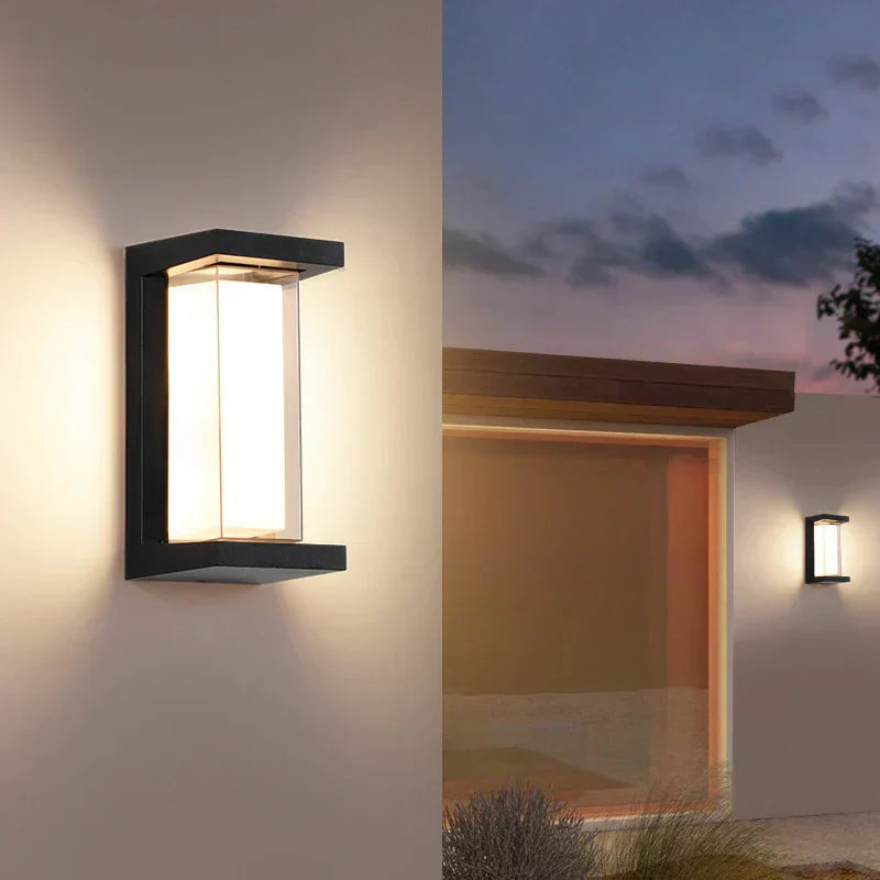 Moderne utendørs vegglampe for hage og terrasse | Luvikno