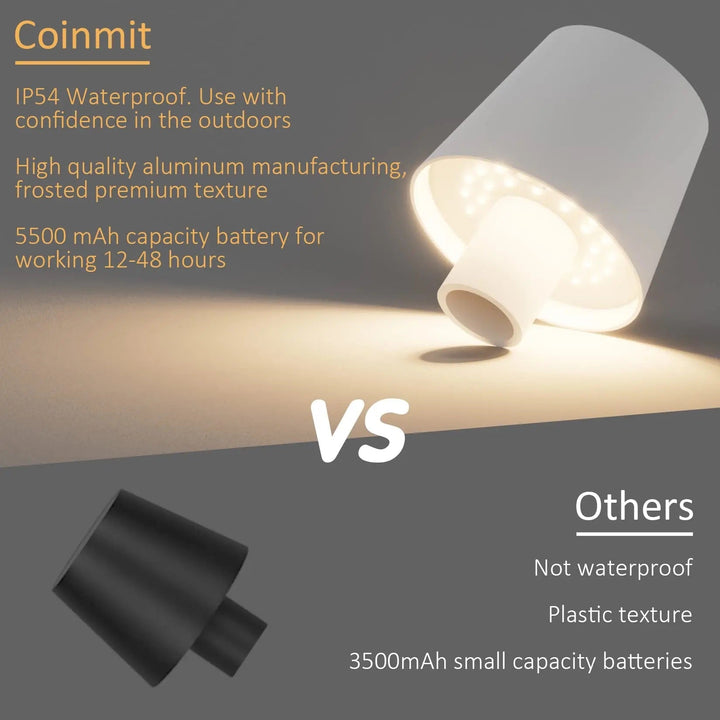 Luvikno | Bottlelight - Trådlampet, oppladbar lampe for flasker