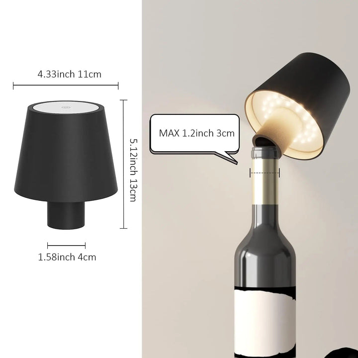 Luvikno | Bottlelight - Trådlampet, oppladbar lampe for flasker