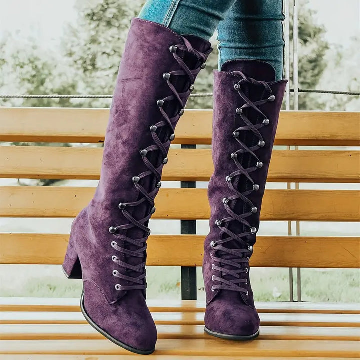 Luvik | Naisten Chunky Heeled pitkät saappaat