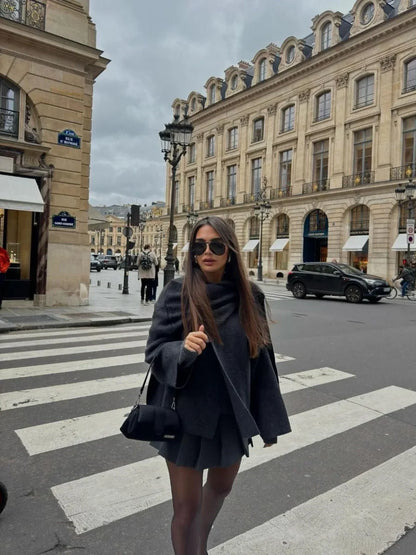 Luvik | Villa sekoite huivi takki