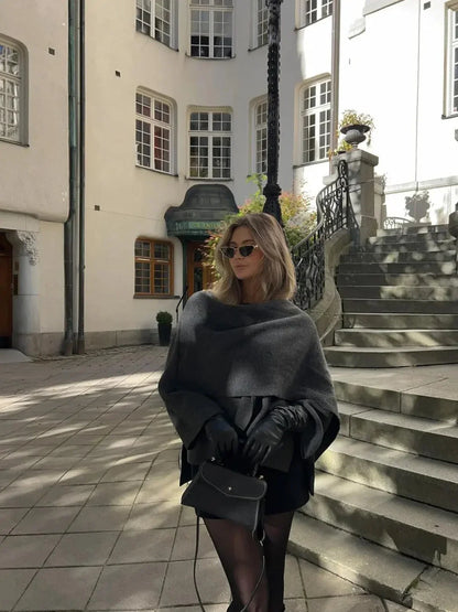 Luvik | Villa sekoite huivi takki