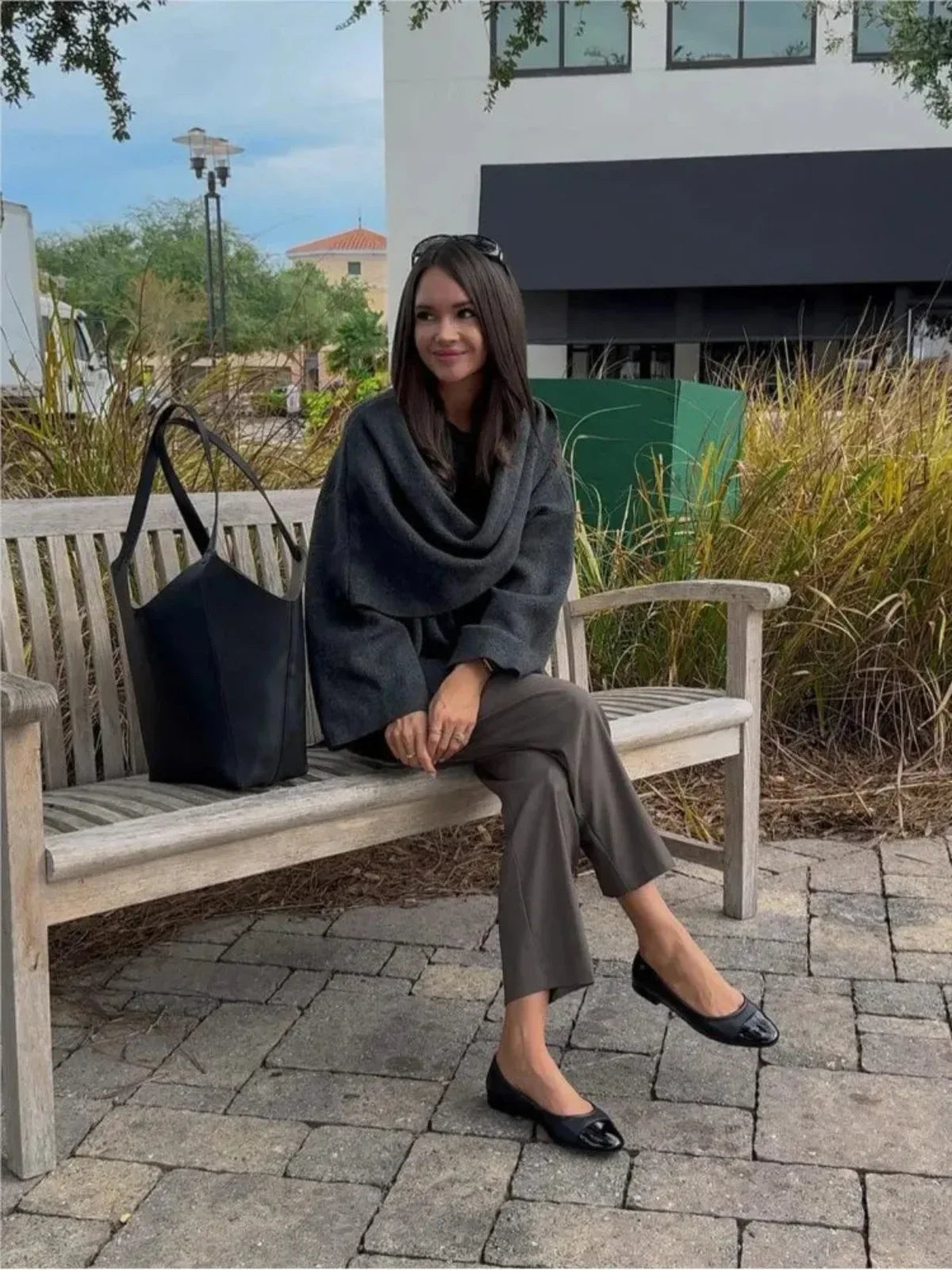 Luvik | Villa sekoite huivi takki