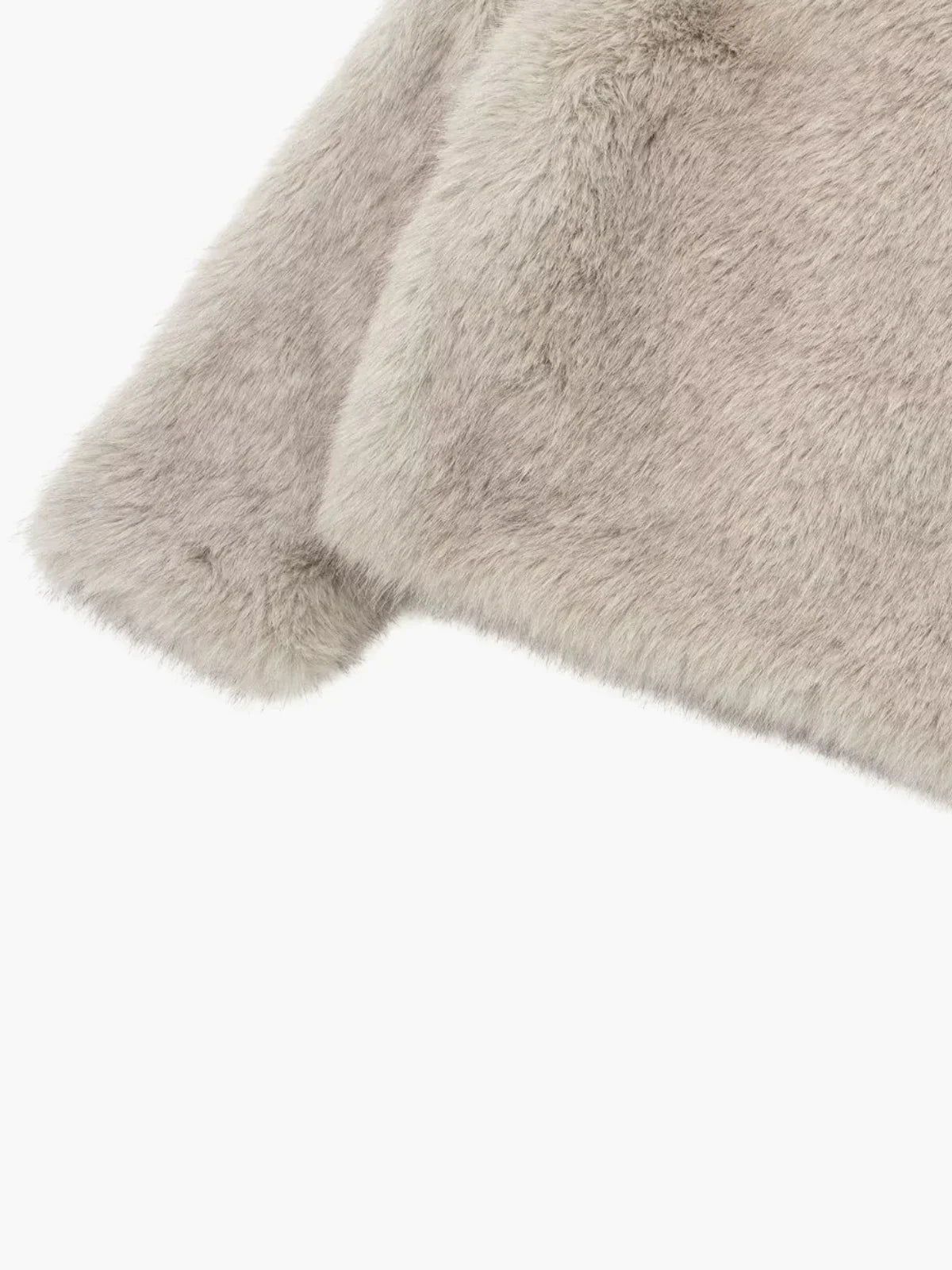 Luvik | Lammasvillasta valmistettu keinoturkki avoin takki