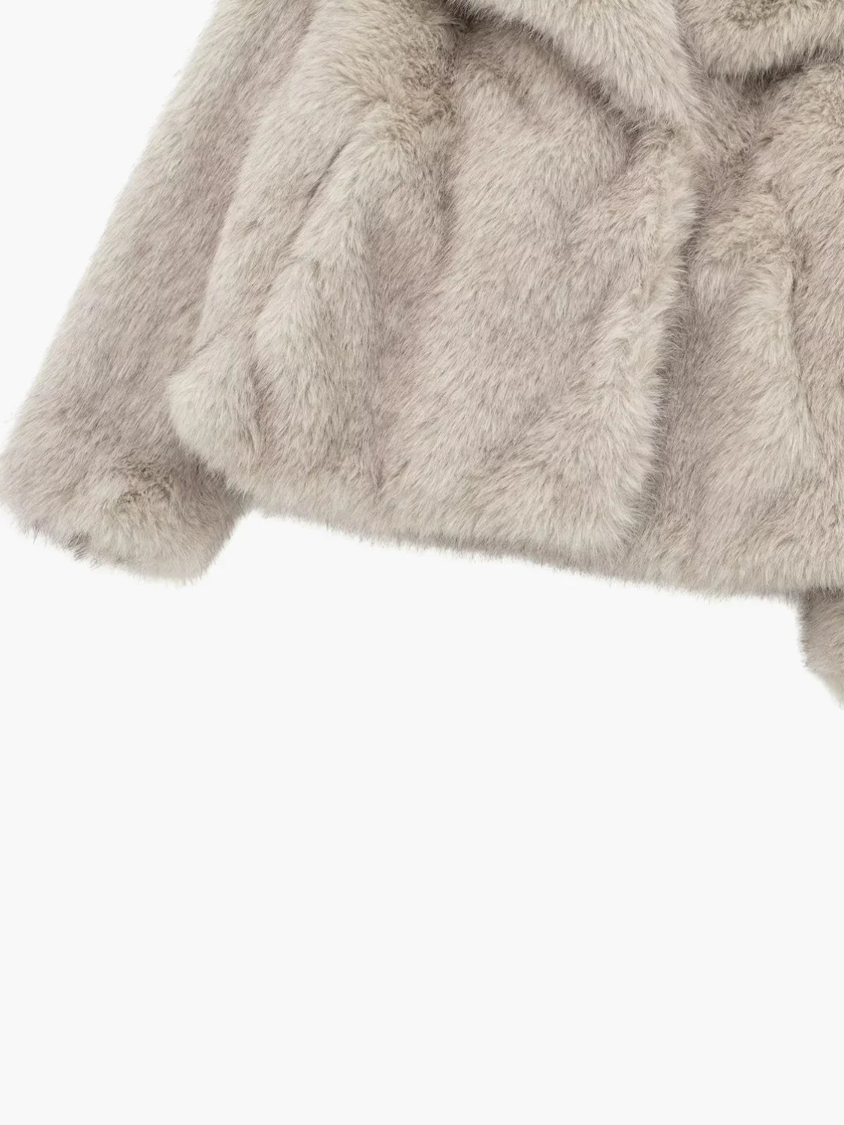 Luvik | Lammasvillasta valmistettu keinoturkki avoin takki