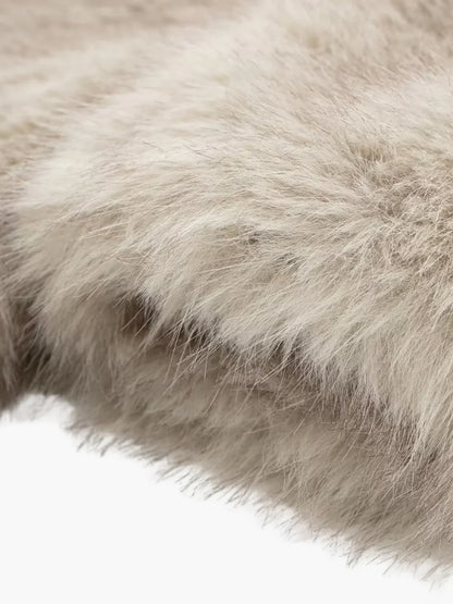 Luvik | Lammasvillasta valmistettu keinoturkki avoin takki