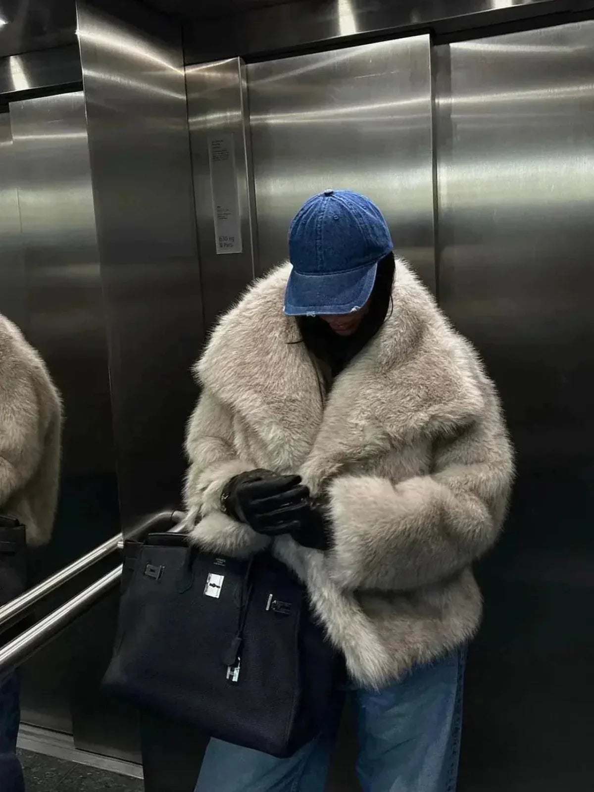 Luvik | Lammasvillasta valmistettu keinoturkki avoin takki