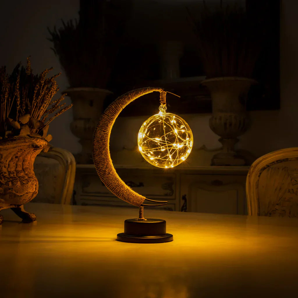 Bordlampe LED Måneskinn for Soverom Luvikno