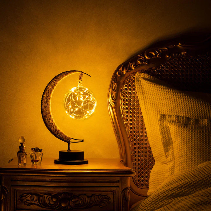 Bordlampe LED Måneskinn for Soverom Luvikno