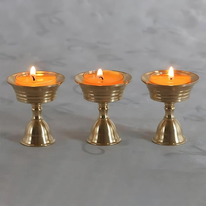 Pedestal Kobber Kopp Lysestake | Luvikno