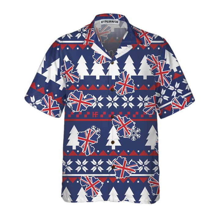 Luvik | London Stygg julesweater, julesweater med Englands flagg for menn