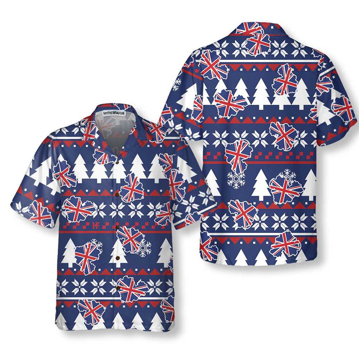 Luvik | London Stygg julesweater, julesweater med Englands flagg for menn