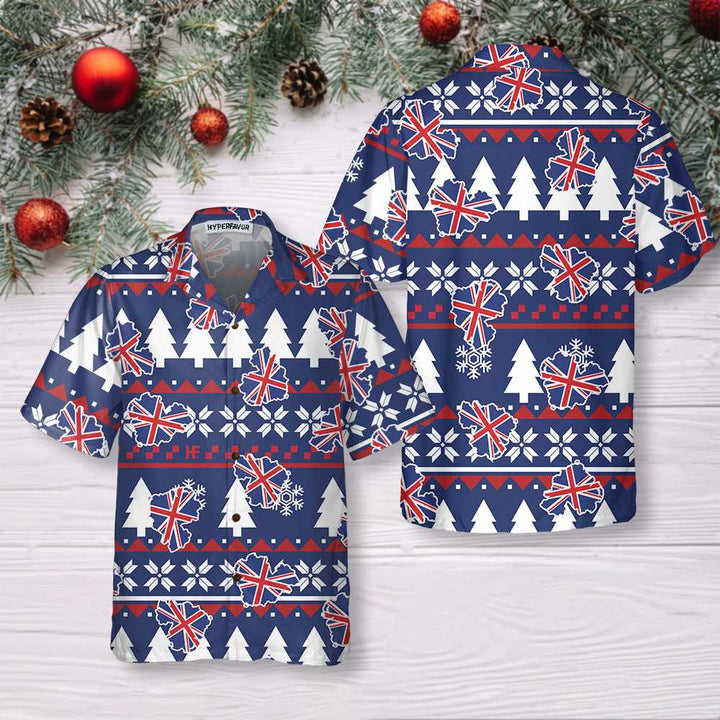 Luvik | London Stygg julesweater, julesweater med Englands flagg for menn