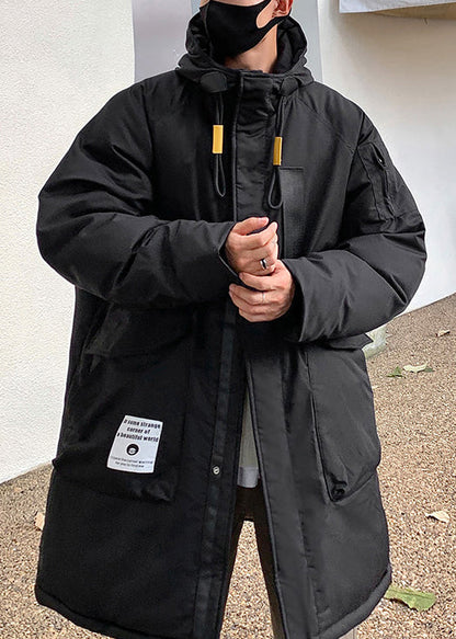 Luvik | Vihreä armeijan huppari vetoketjulla Ankan höyhenistä valmistettu tasku Miesten talvitakit