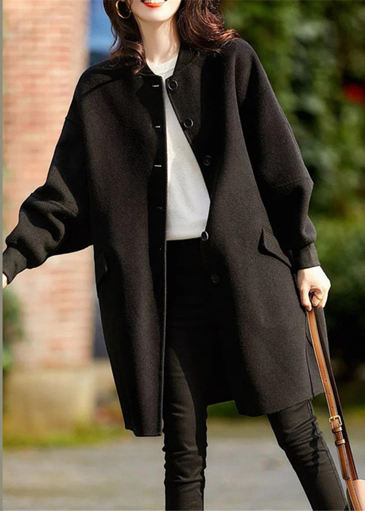 Luvik | Villakangas patchwork-takit mustilla nappitaskuilla talvi