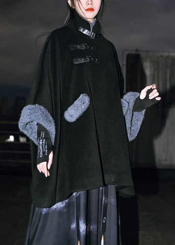 Luvik | Svart stilige fleecejakker med flaggermushifter