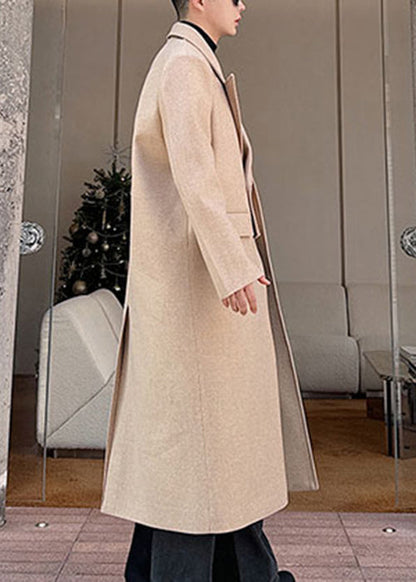 Luvik | Hellcamel Notch Faux Kaksiosainen Villakangastakki Miehille Talvella