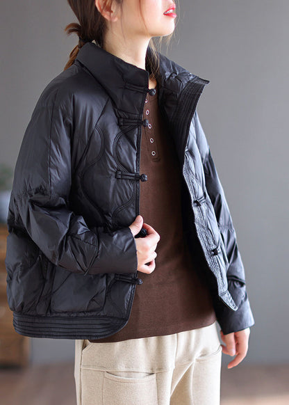 Luvik | Vaalea vihreä untuvatakki nappien kanssa