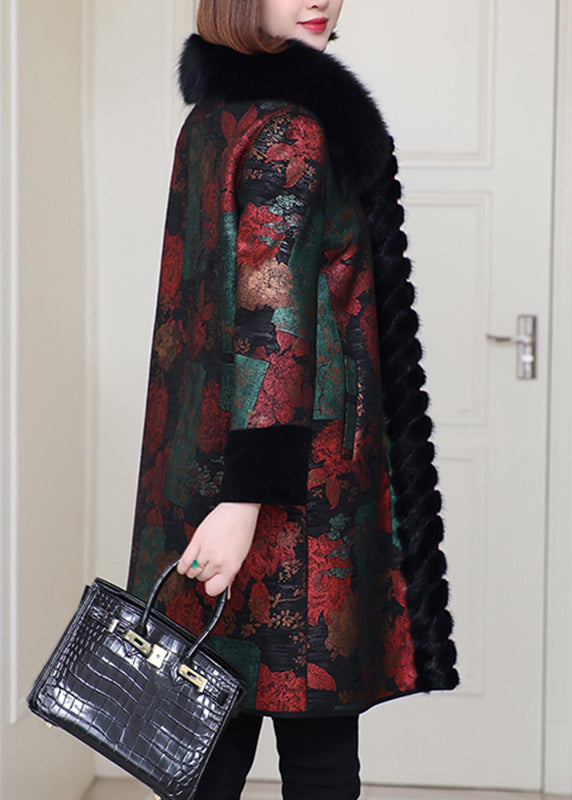 Luvik | Keinoturkista valmistettu lilaväriäinen nahka- ja turkistakki