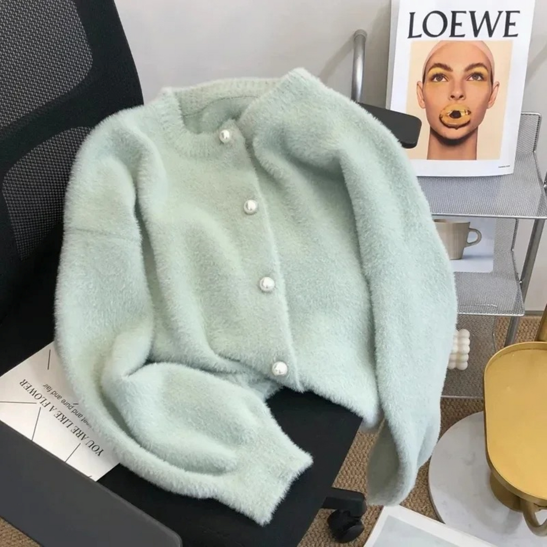Luvik | Cardigan med Rund Hals