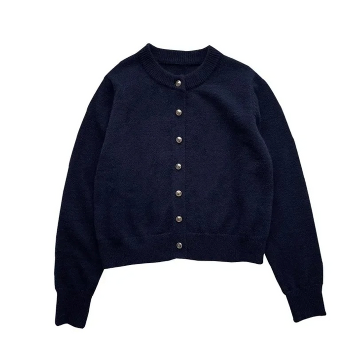 Luvik | Cardigan med Rund Hals