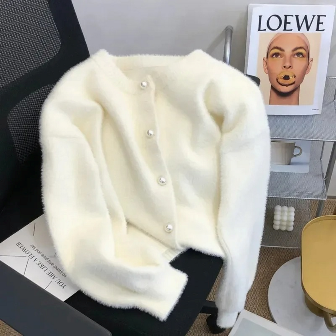 Luvik | Cardigan med Rund Hals