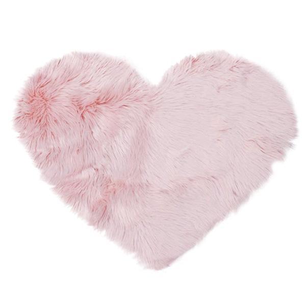 Love Heart Formet Falsk Saueskinn Fur Teppet | Luvikno